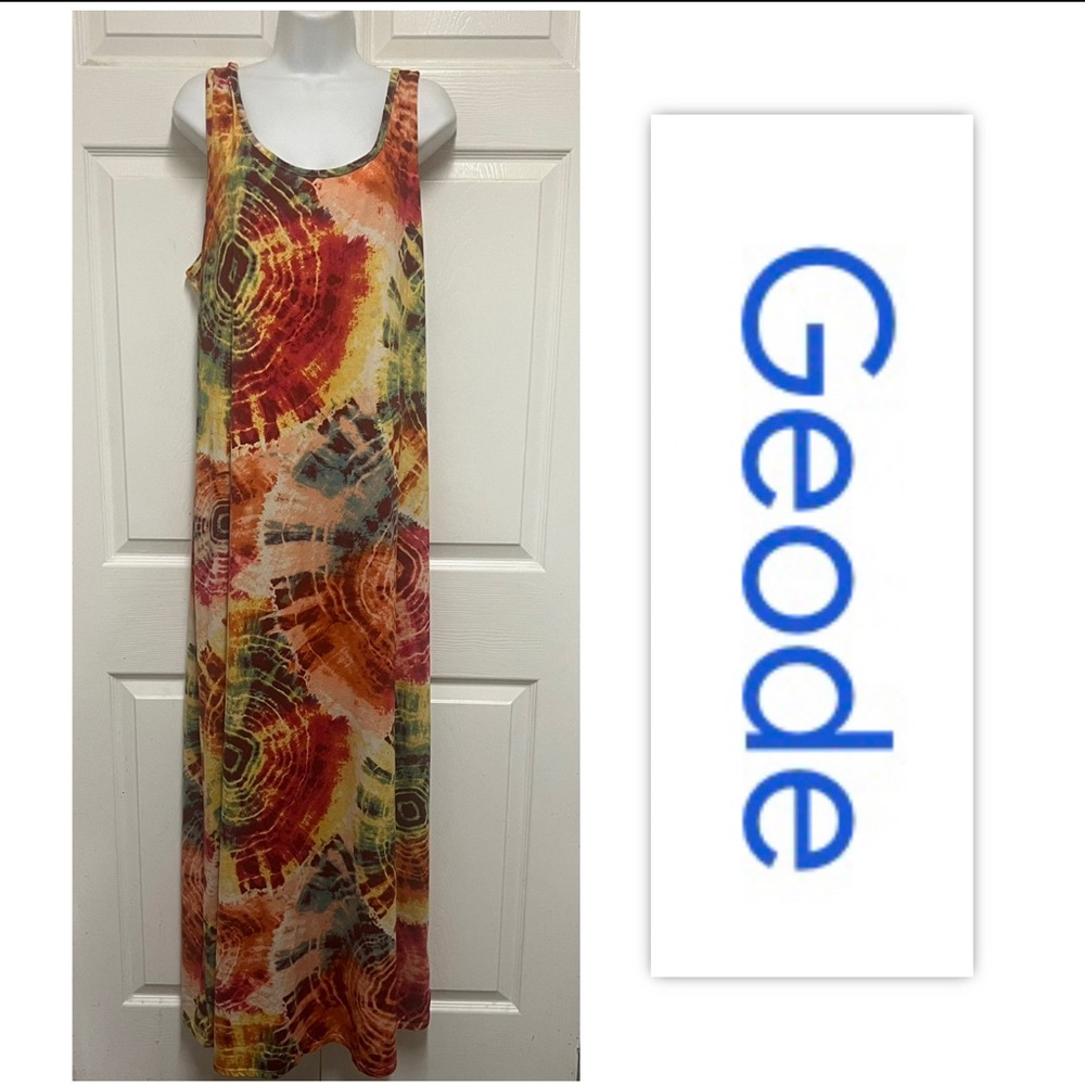 Geode Tie Dye Maxi Tank Dress
